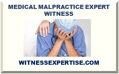 MEDICAL MALPRACTICE EXPERT WITNESS